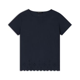 Freddy T-shirt regular in cotone con ricami Sangallo