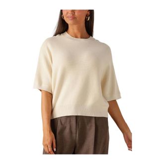 Moss Copenhagen Truien & Vesten, Dames, Beige, Xs/S, Beige Pullover voor Stijlvolle Herfstdagen