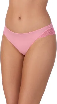 OnGossamer Luxe Lace Low Rise Bikini Briefs in Plumeria at Nordstrom, Size X-Small