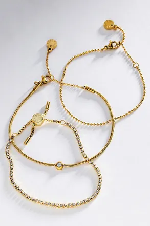 BaubleBar Catherine Water-Resistant Bracelets, Set of 3