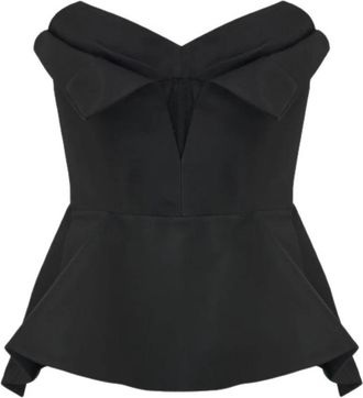Alexander McQueen Zwarte Top voor Stijlvolle Look - Dames - Tops zonder mouwen - Zwart - M - Tops