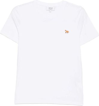 Maison Kitsun&eacute; Fox-embroidered T-shirt