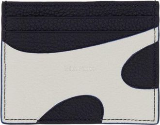 Ferragamo Textured Calfskin Card Holder With Modern Aesthetic
