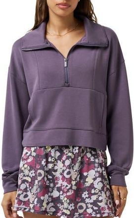 Travis Mathew Skyloft Half Zip Top in Graystone at Nordstrom Rack, Size X-Large