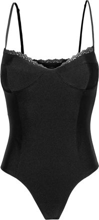 AFRM Liam Fitted Bodysuit In Noir