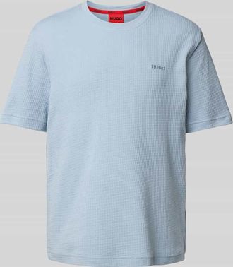 HUGO BOSS T-Shirt mit Label-Stitching Modell Austin in Blau, Größe L