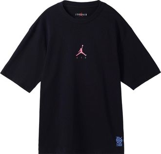 Nike Jordan Mens Air Jordan Dongdan 1985 Logo Printing Round Neck Short Sleeve Black T-Shirt DM0712-010
