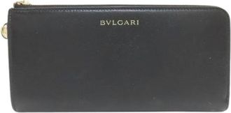Bulgari Pre-owned Wallets, female, Black, Size: ONE SIZE Pre-owned Vintage Long wallet (bi-fold)