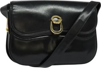 Gucci Pre-owned Leather gucci-bags - Dames - Vintage Schoudertas - Zwart - ONE Size - Leer - Vintage