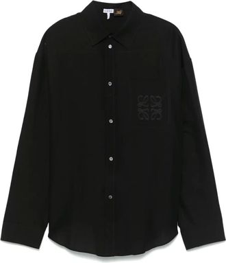 Loewe Overhemd met Anagram-patch - Zwart