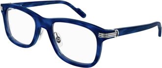 Cartier Glasses, unisex, Blue, Size: 53 MM Rectangular Optical Frame