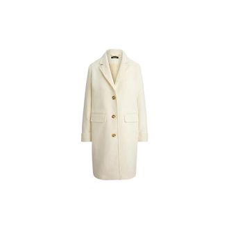 Ralph Lauren Jas met knopen - Dames - Mantels - Beige - Maat: M Leer
