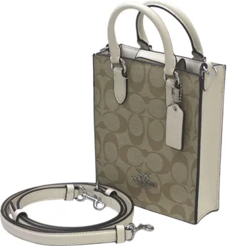 Coach Beige Handbag Shoulder Bag Tote Bag (Pre-Owned)