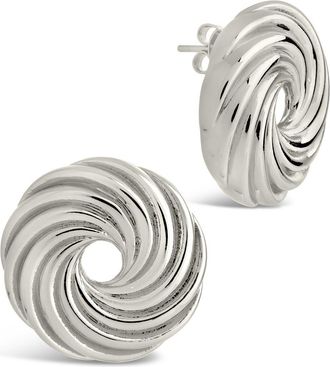 Sterling Forever Cruller Stud Earrings