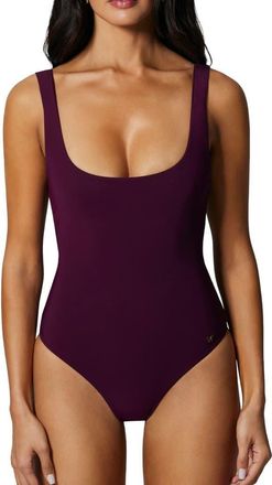 Kiki De Montparnasse Lace-Up One Piece in Plum at Nordstrom, Size X-Small