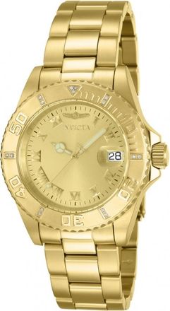 Invicta Pro Diver Quartz Gold Dial Mens Watch 12820