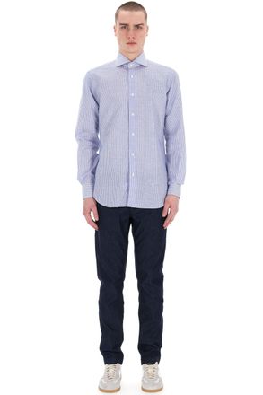 Barba Striped Cotton-Linen Tailored Shirt Cult Line