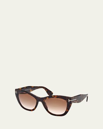 Tom Ford Cara Plastic Cat-Eye Sunglasses