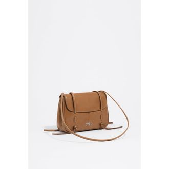 Bimba & Lola Mini Leather Flap Lolita Bag in Honey at Nordstrom