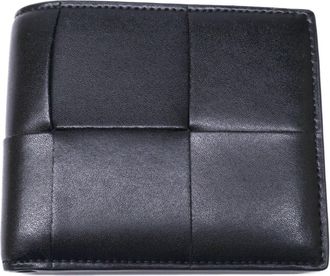 Bottega Veneta Black Leather Wallet (Bi-Fold) (Pre-Owned)