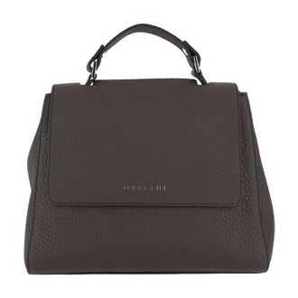 Orciani Sveva Soft Small Handbag - Dames - Tassen - Bruin - Maat: ONE Size Leer
