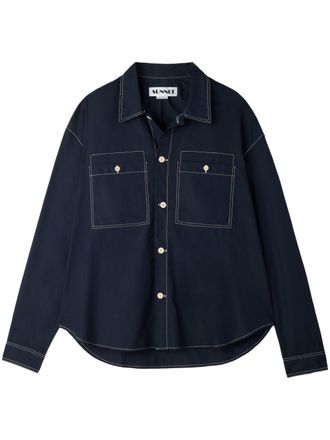 Sunnei katoenen shirt - Blauw