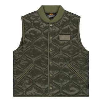 Alpha Industries Q-1 Vest - Heren - Bodywarmers - Groen - M - Nylon - Jassen