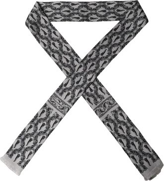 Dolce & Gabbana Skinny Foulard Sjaal - unisex - Zijden sjaals - Grijs - ONE Size - Accessoires