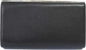 Jimmy Choo London Pre-owned Clutches, female, Black, Size: ONE SIZE Pre-owned Leather Clutch