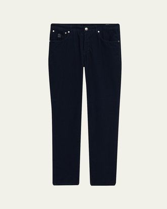 Brunello Cucinelli Mens Micro-Corduroy Straight Leg Five-Pocket Pants