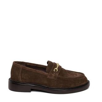 Steve Madden Huddles su&egrave;de loafers bruin