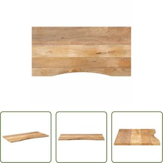 vidaXL vidaXL Tavolo in legno - Piano Scrivania con Curva 110x50x2,5cm Massello Grezzo di Mango