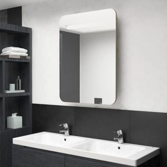vidaXL Vidaxl - Furniture Limited - Armadietto Bagno con Specchio e led Rovere