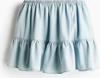 H&M Minijupe mit Volant - Blue