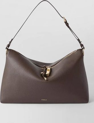 Furla leather grained shoulder bag