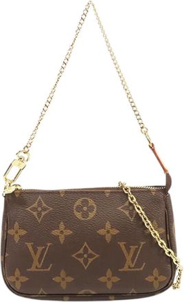 Louis Vuitton Borsa a mano Mini Pochette Accessoires con monogramma 2022 - Marrone