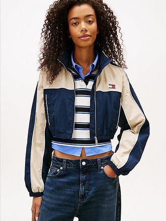Tommy Hilfiger Tommy Badge Colour-Blocked Piping Crinkle Jacket