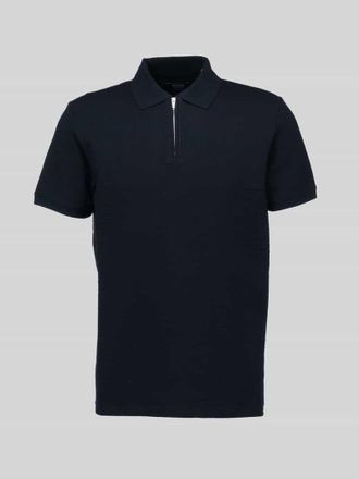 Mc Neal Regular Fit Poloshirt mit Strukturmuster in Black, Gr&ouml;&szlig;e XXXL