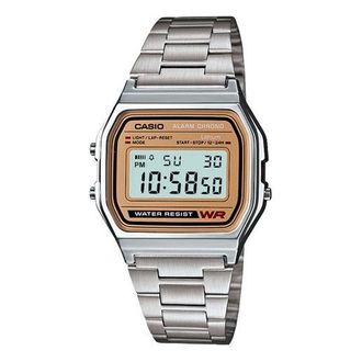 Casio Stainless Steel Strap Mens Silver Digital A158WEA-9