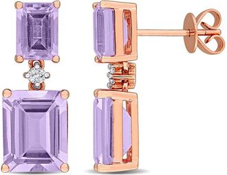 Rina Limor 10K Rose Gold 8.15 ct. tw. Diamond & Rose De France Earrings