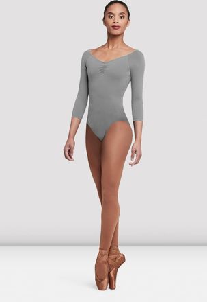 Bloch BLOCH Ladies Dana 3/4 Sleeve Leotard, Grey