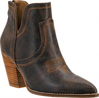 Corkys Footwear Womens Smoke Show Bootie Shoe In Espresso Crinkle