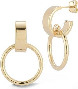 Ember Fine Jewelry 14K Yellow Gold Link Drop Huggie Hoop Earrings at Nordstrom Rack