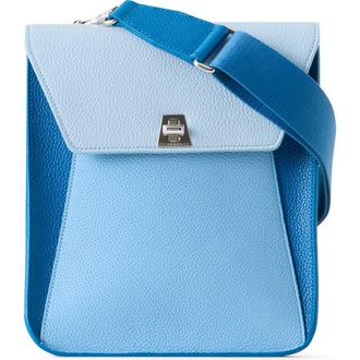 Akris Small Anouk Leather Crossbody Bag in Pastel-Powder-Royal Blue at Nordstrom
