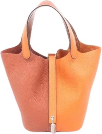 Herm&egrave;s Pre-owned Bucket Bag - Dames - Vintage Tas - Veelkleurig - ONE Size - Leer - Vintage