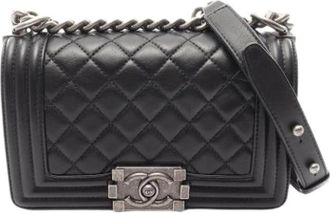 Chanel Pre-owned Vintage Shoulder Bag - Dames - Vintage Schoudertas - Zwart - ONE Size - Leer - Vintage