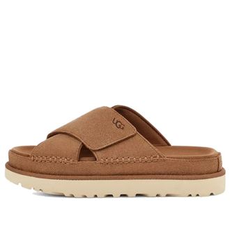 UGG (WMNS) UGG Goldenstar Cross Slide Chestnut 1137910-CHE