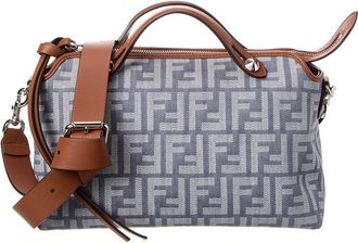 Fendi Fendi By The Way Soft Medium Ff Denim & Leather Shoulder Bag