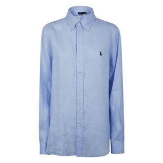 Polo Ralph Lauren Lange mouw sportshirt - Heren - Casual Overhemden - Blauw - S - Overhemden