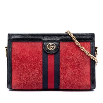 Gucci Pre-owned Gucci Small Suede Ophidia Chain Crossbody 503877 493075